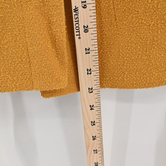 JONES NY Womens Tweed Wool Jacket Size 4 Petite Gold Yellow Belted Button Retro - Picture 4 of 13